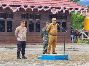 Pimpin Apel Gabungan, Bupati Spei Bidana Ajak Semua Pihak Jaga Sitkamtibmas di Oksibil