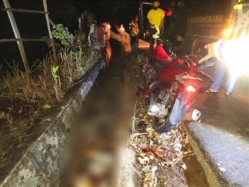 Laka Tunggal di Jalan Buper, Pengendara Honda PCX Meninggal Dunia di TKP
