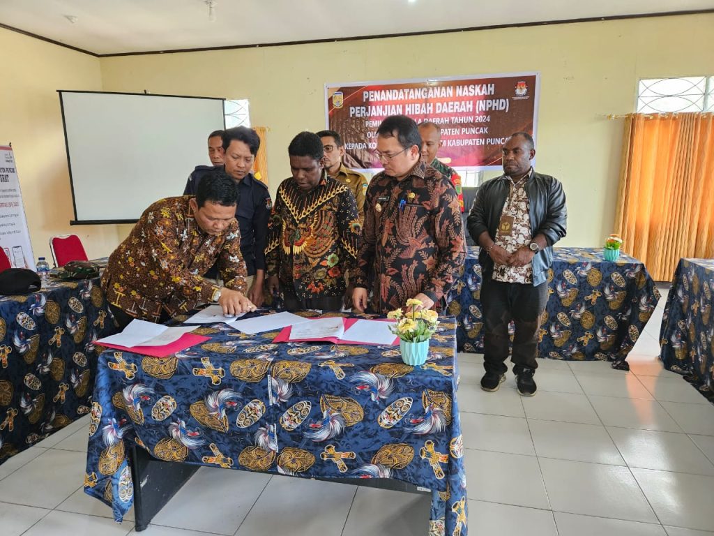 KPU Puncak Terima Dana Hibah Tahap Pertama untuk Pilkada 2024