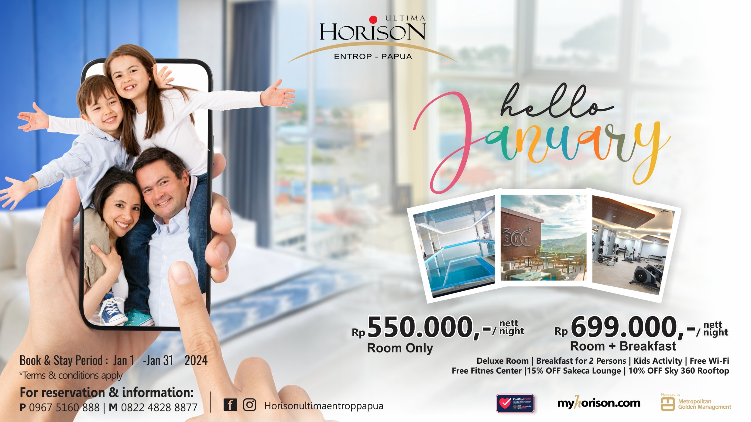 Hotel Horison Ultima Entrop Promo Hello January, Nginap Hanya Rp 550 Ribu