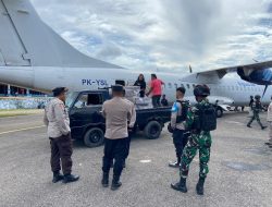 Polres Pegubin Kawal Kedatangan Logistik Pemilu 2024