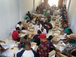 Kapolres Pegubin dan Bupati Spei Bidana Cek Pelipatan Surat Suara Pemilu 2024