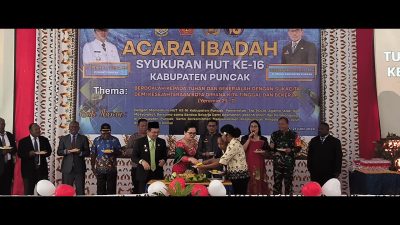 Pemkab Puncak Gelar Ibadah Syukuran HUT ke-16