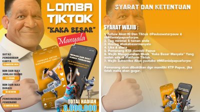 Kejutan Milenal Papua for PW, Lomba Tiktok Jingle Kaka Besar MANYALA