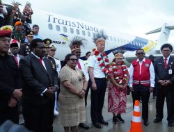 Kado Terindah HUT-79 RI, Pesawat Trans Nusa Terbang Perdana ke Nabire Papua Tengah
