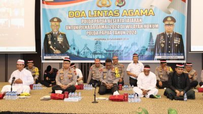 Doa Lintas Agama Digelar Polda Papua, Bermohon Pilkada Aman dan Sukses