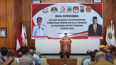 PJ Gubernur Papua Tengah Pantau Proses Tahapan dari  Kantor Desk Pilkada 2024