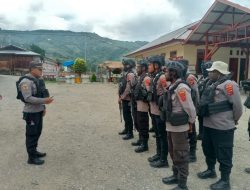 Amankan Pleno Rekapitulasi Pilkada, Polres Tolikara Gelar Patroli