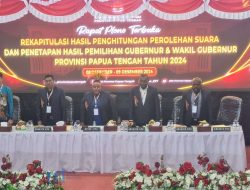 KPU Papua Tengah Membuka Rapat Pleno Rekapitulasi Suara Pilkada 2024