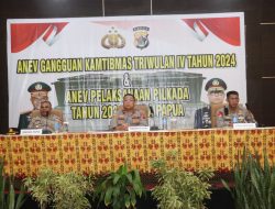 Polda Papua Evaluasi Pengamanan Pilkada dan Kamtibmas Triwulan IV