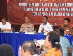 Pemprov Papua Selatan dan KPU Gelar Rakor Bahas PSU Kabupaten Boven Digoel