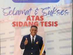 Andir Meku, Penerima Beasiswa Pemda Pegubin Lulus Ujian S2 Universitas PGRI Semarang