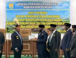 Sidang Paripurna DPRK Puncak Bahas RAPBD 2026 dan Lima Raperda non APBD